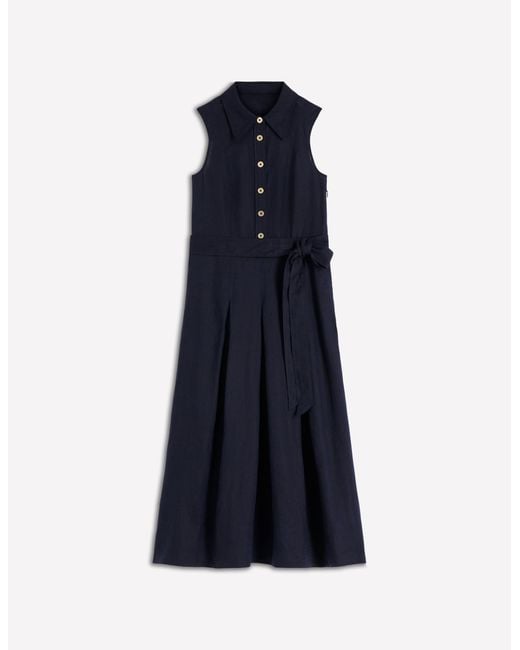 Boden Blue Belinda Linen Shirt Dress