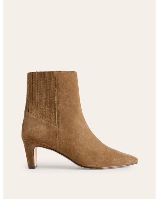 Boden Natural Back Panel Heeled Ankle Boot