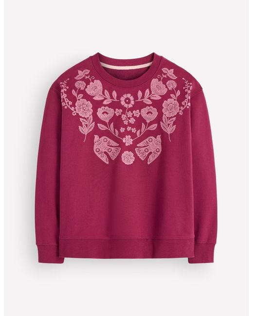 Boden Emi Embroidered Sweatshirt
