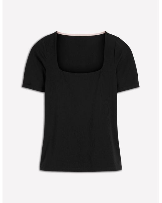 Boden Black Brooke Double Layer T-Shirt