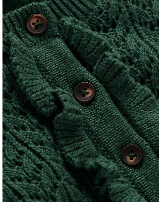 Boden Green Henley Frill Knitted Dress