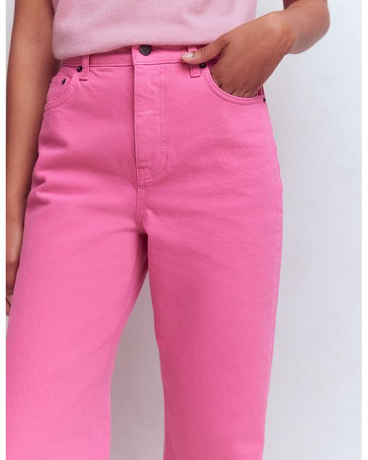 Boden Pink High Rise Column Leg Jeans