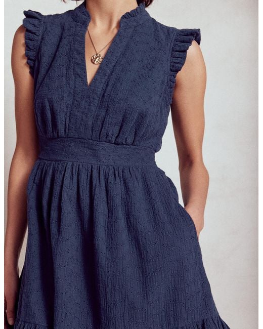 Boden Blue Wren Double Cloth Short Dress
