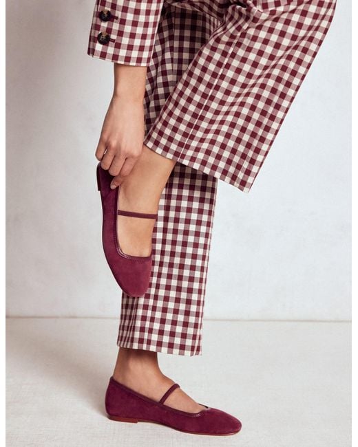 Boden Purple Thea Mary Jane Ballet Flats