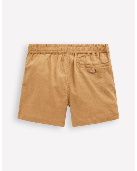 Short En Coton Et Lin-Marron Noisette Boden pour homme en coloris Natural