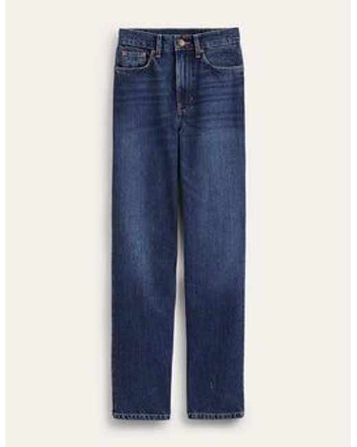 Boden Blue Mid Rise Tapered Jeans