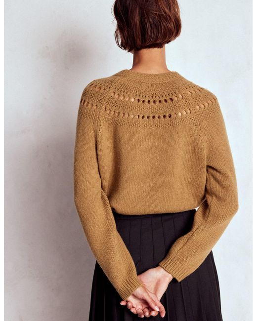 Boden Brown Fluffy Chunky Jumper