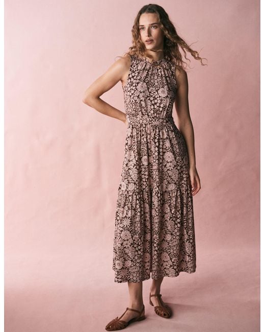 Boden Pink Camalie Jersey Maxi Dress