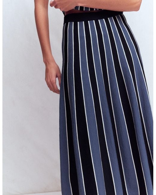 Boden Blue Liz Knitted Midi Skirt