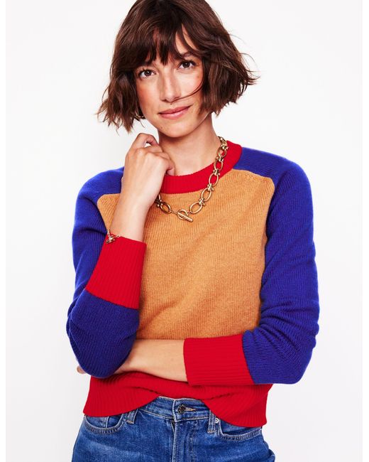 Pull Olivia En Laine Mérinos-Chinchilla Chiné Boden en coloris Blue