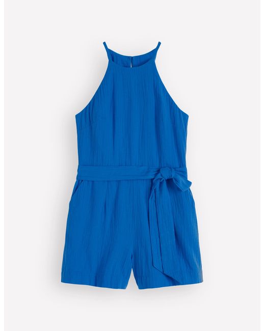 Boden Blue Rosa Double Cloth Playsuit