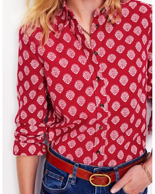 Boden Red Sienna Cord Shirt