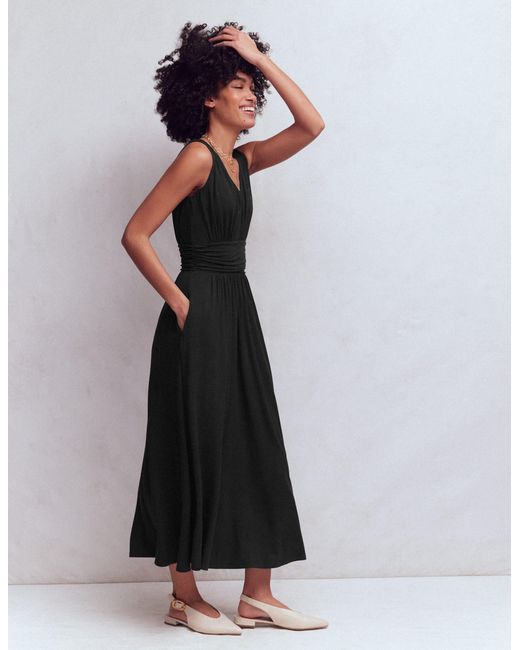 Boden Black Elodie Jersey Maxi Dress