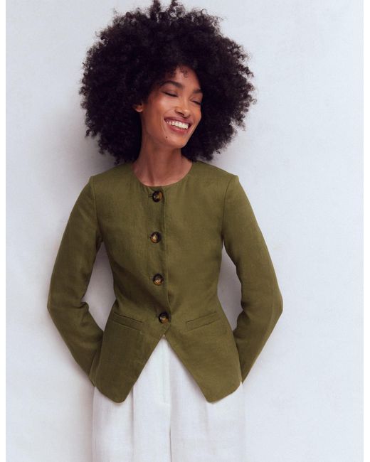 Boden Green Hampstead Linen Blazer