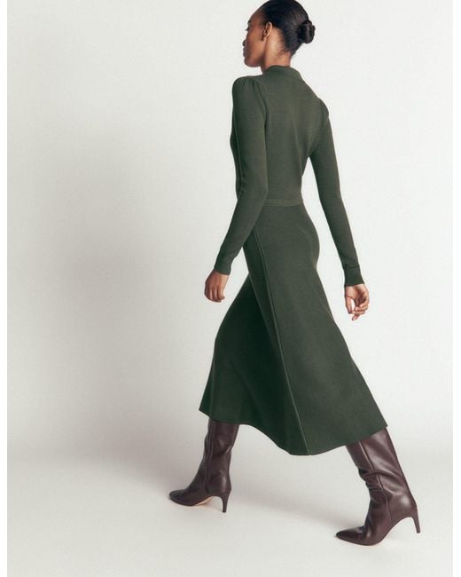 Boden Green Fiona Zip Front Knitted Dress