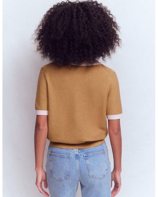 Boden Blue Grace Colour Block T-Shirt