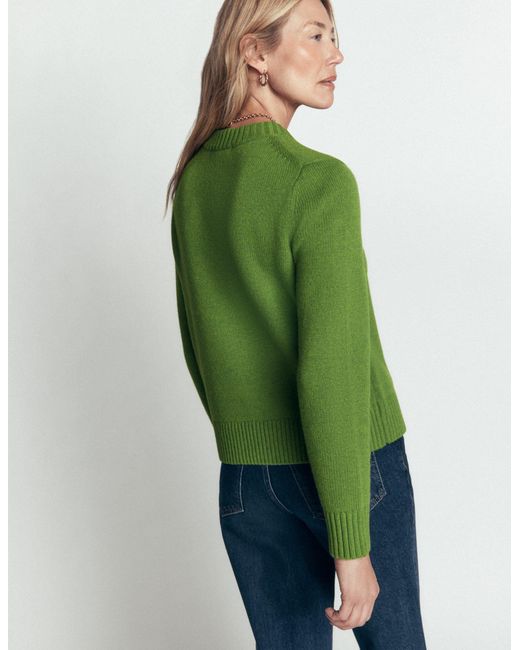 Boden Green Marta Merino Wool Crew Sweater