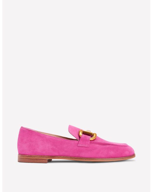 Boden Pink Iris Snaffle Loafers