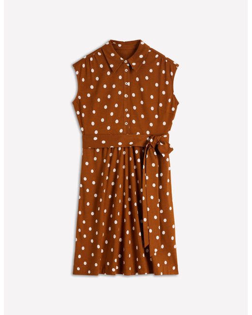 Boden White Honor Short Jersey Shirt Dress