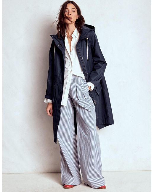 Boden Blue Lange Regenjacke
