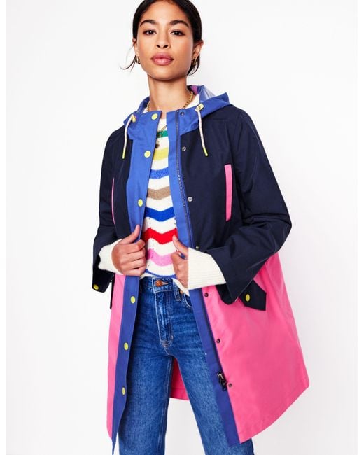 Boden Blue Wells Waterproof Hooded Coat