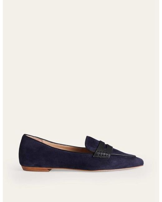 Boden Blue Pointed Loafers