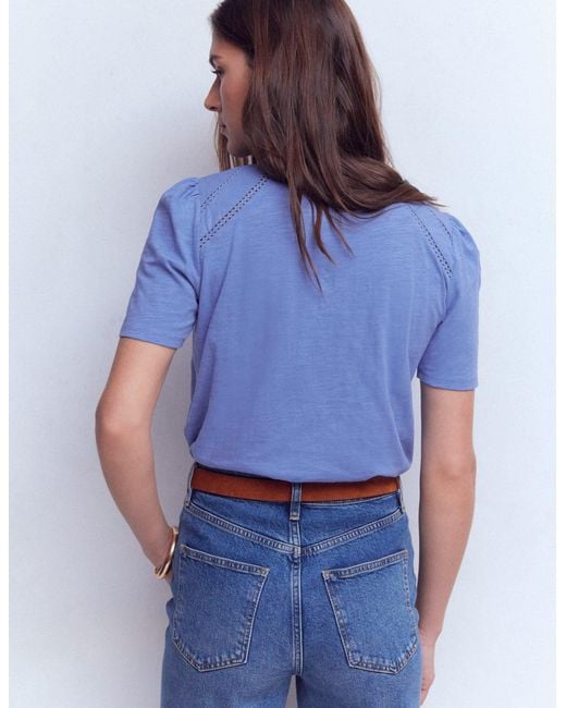 Boden Blue Bea Short Sleeve Shirt