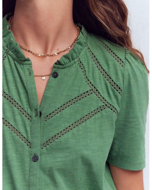 Boden Green Bea Short Sleeve Shirt