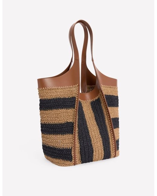 Boden Blue Straw Tote