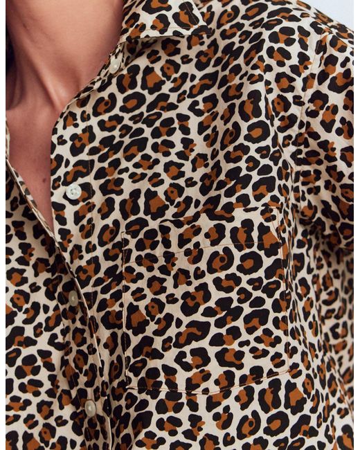Boden Brown Sadie Relaxed Cotton Shirt