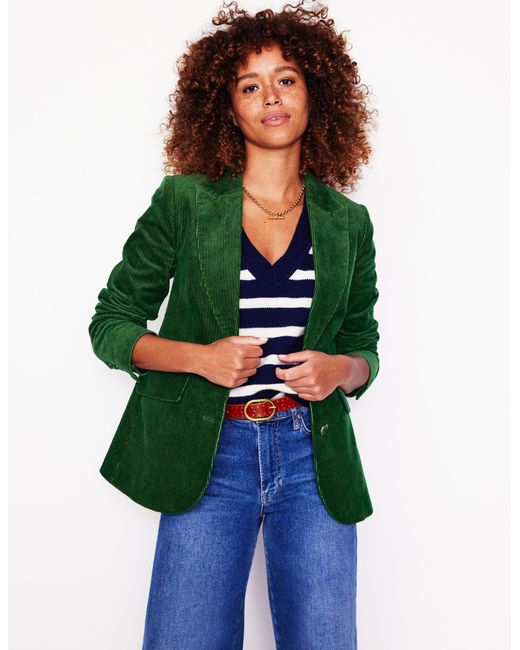 Boden Green Marylebone Cord Blazer-Winter