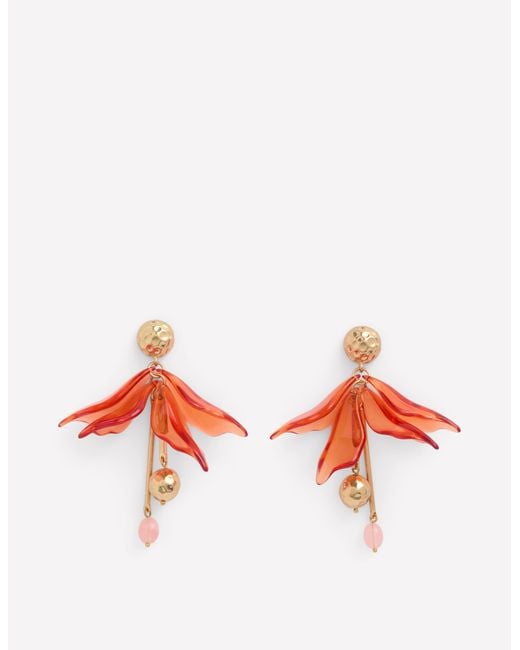 Boden White Flower Resin Earrings