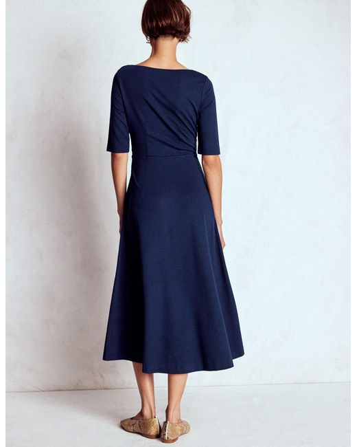 Boden Blue Mathilde Tie Waist Ponte Dress