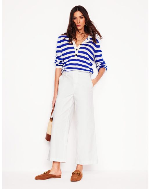 Boden Blue Barnsbury Verkürzte Chinohose