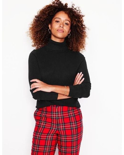 Boden Eva Cashmere Roll Neck Jumper in Black Lyst UK