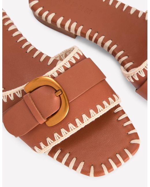 Boden Pink Trim Detail Flat Sandal