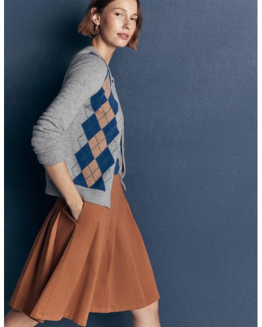 Boden Blue Aya Cotton Skirt