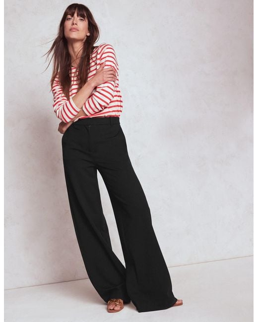 Pantalon Belgravia En Point De Rome-Noir Boden en coloris Black