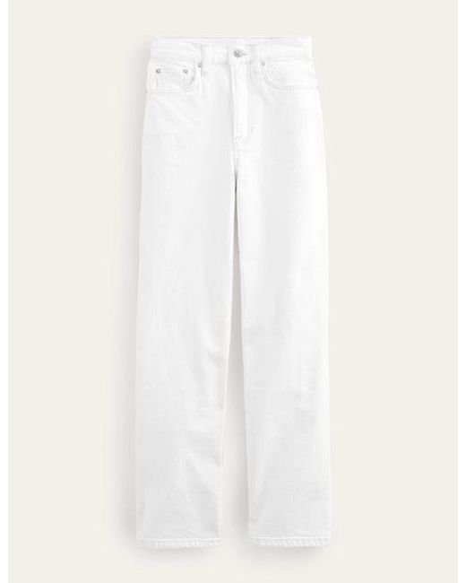 Boden White High Rise '90s Tapered Jeans