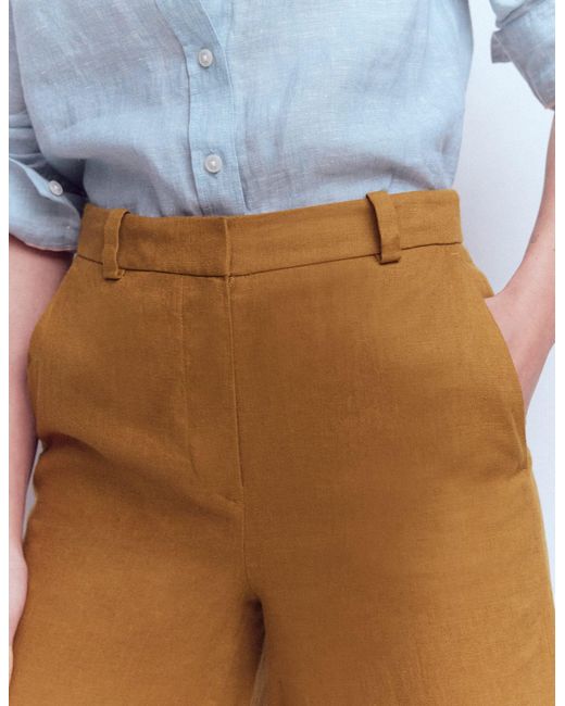 Boden Blue Belgravia Linen Trousers