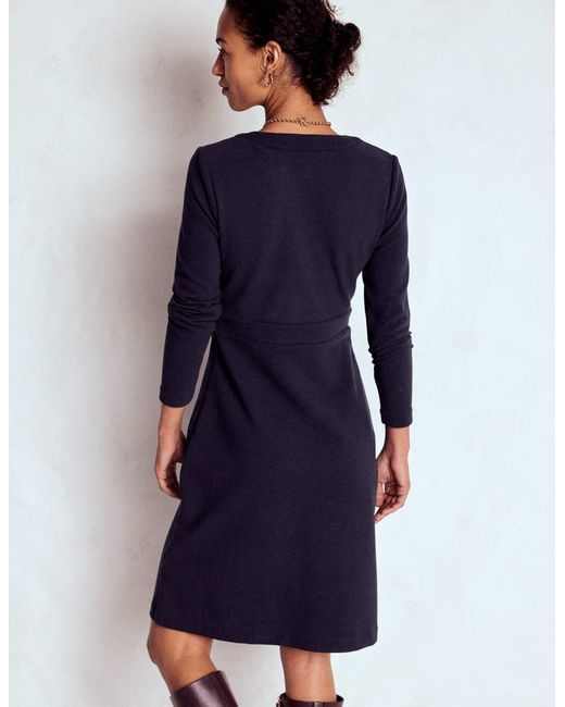 Boden Blue Lavinia Button Shift Dress