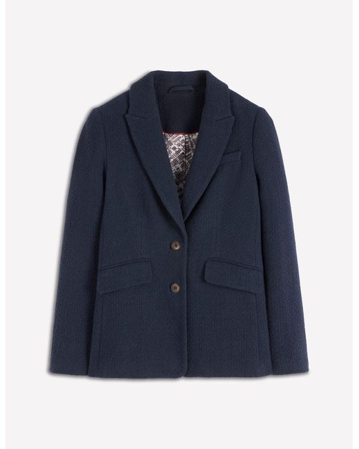 Boden Blue Stamford Texture Blazer