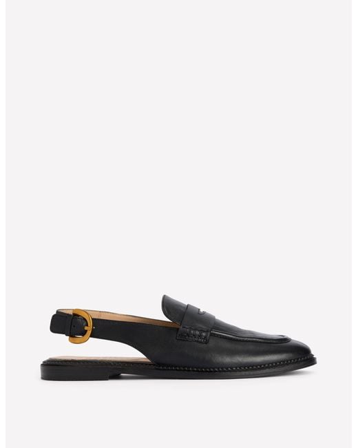 Boden Black Nya Slingback Penny Loafers