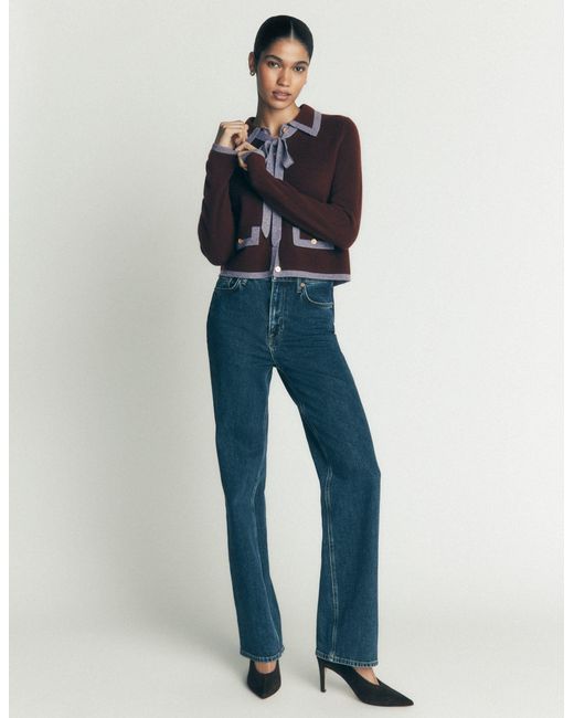 Boden Blue Elizabeth Bow Knitted Jacket