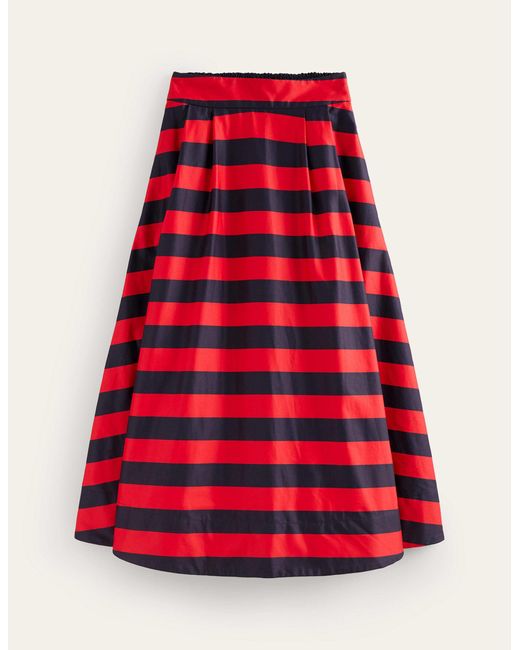 Jupe isabella en satin de coton Boden en coloris Red
