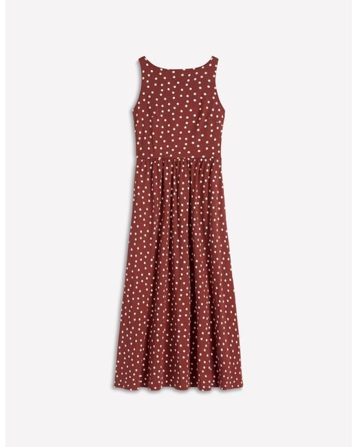 Boden Red Saoirse Smock Back Dress