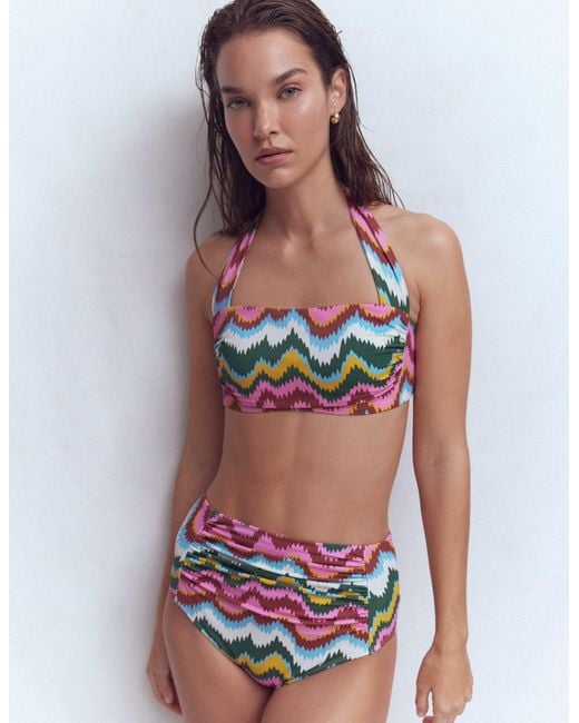 Boden White Kythira Ruched Bikini Top
