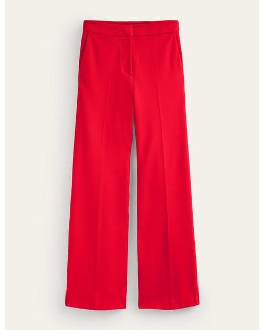 Boden Red Hampshire Ponte Wideleg Pants
