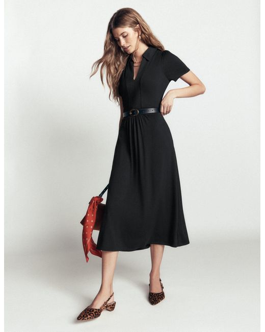 Boden Red Heidi Jersey Midi Tea Dress