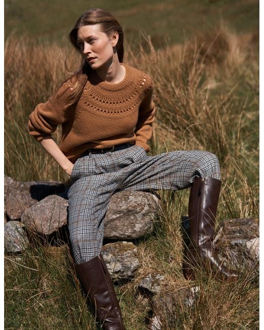 Boden Brown Fluffy Chunky Jumper